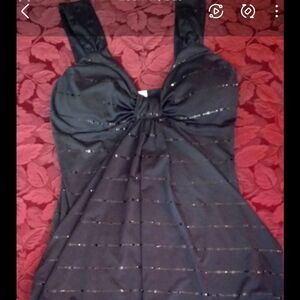Express Black Sequin Dress or long top small